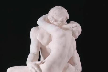 The Kiss%2C Plaster%2C cast from first marble version